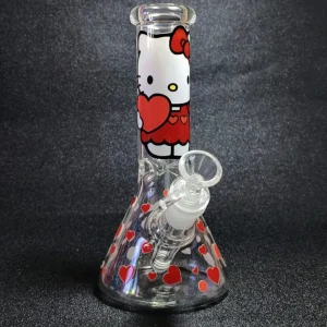 8-Inch Hello Kitty Red Heart Beaker Bong