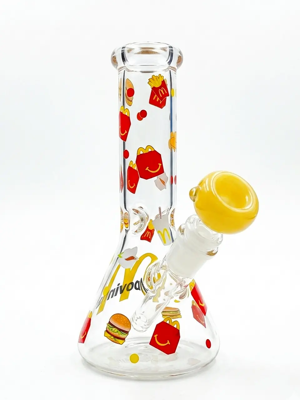 8-Inch McDonald’s Inspired Beaker Glass Bong - Image 3