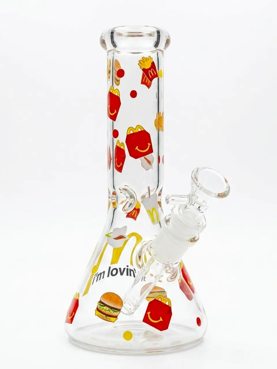 8-Inch McDonald’s Inspired Beaker Glass Bong - Image 4