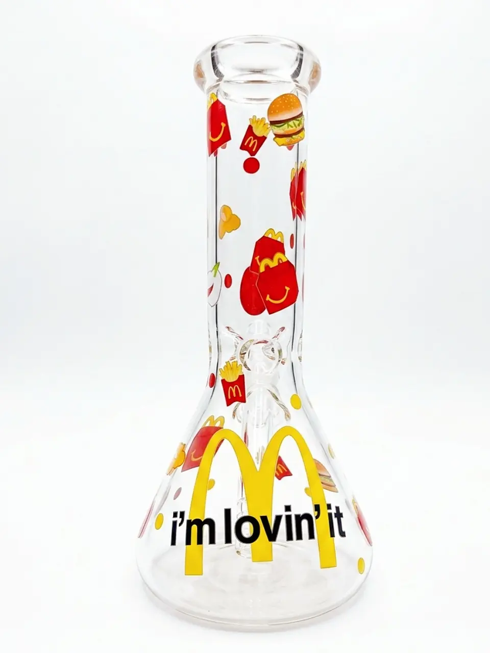 8-Inch McDonald’s Inspired Beaker Glass Bong - Image 2
