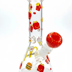 8-Inch McDonald’s Inspired Beaker Glass Bong