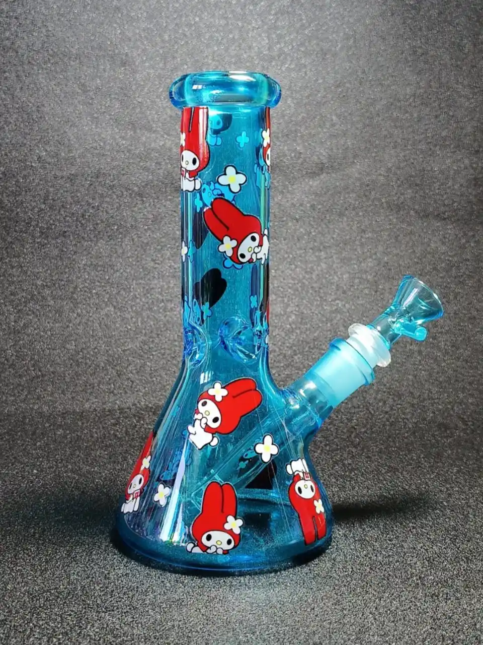8-Inch Red My Melody Sapphire-Blue Beaker Glass Bong - Image 4