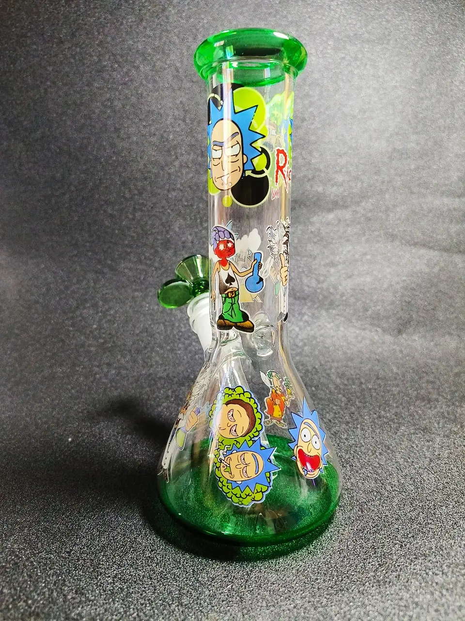 8 Inch Rick and Morty Glow Beaker Borosilicate Glass Bong - Image 4