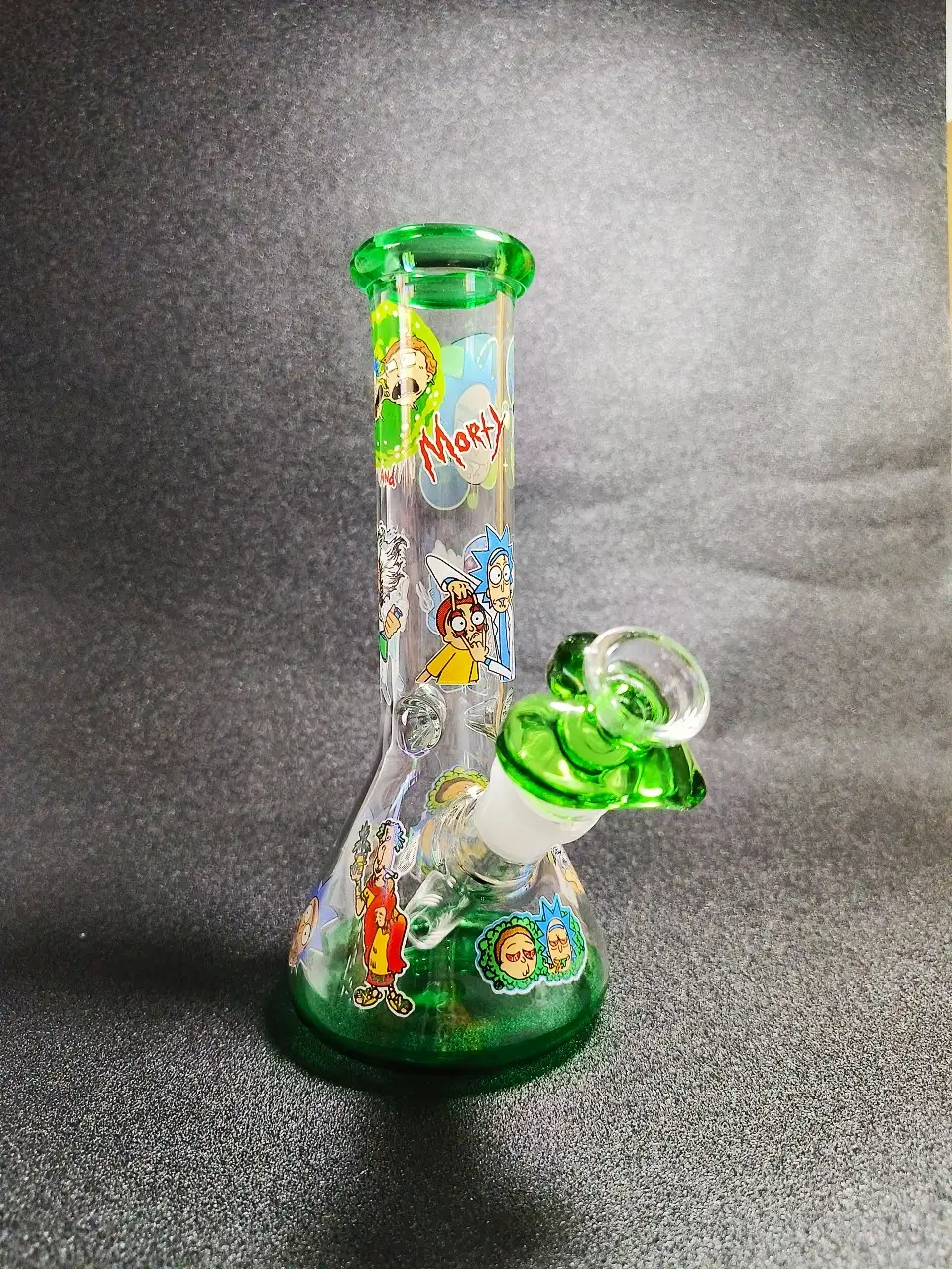 8 Inch Rick and Morty Glow Beaker Borosilicate Glass Bong - Image 7