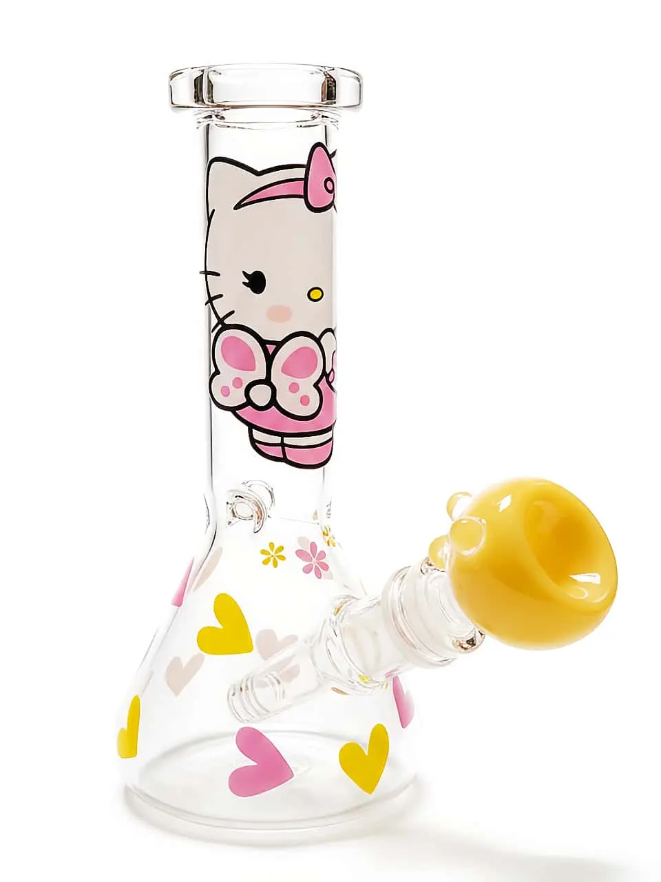 8-Inch Hello Kitty Cherry Blossom Beaker Glass Bong - Image 2