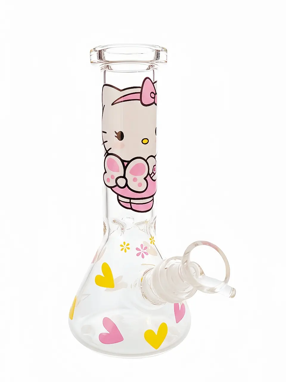 8-Inch Hello Kitty Cherry Blossom Beaker Glass Bong - Image 3