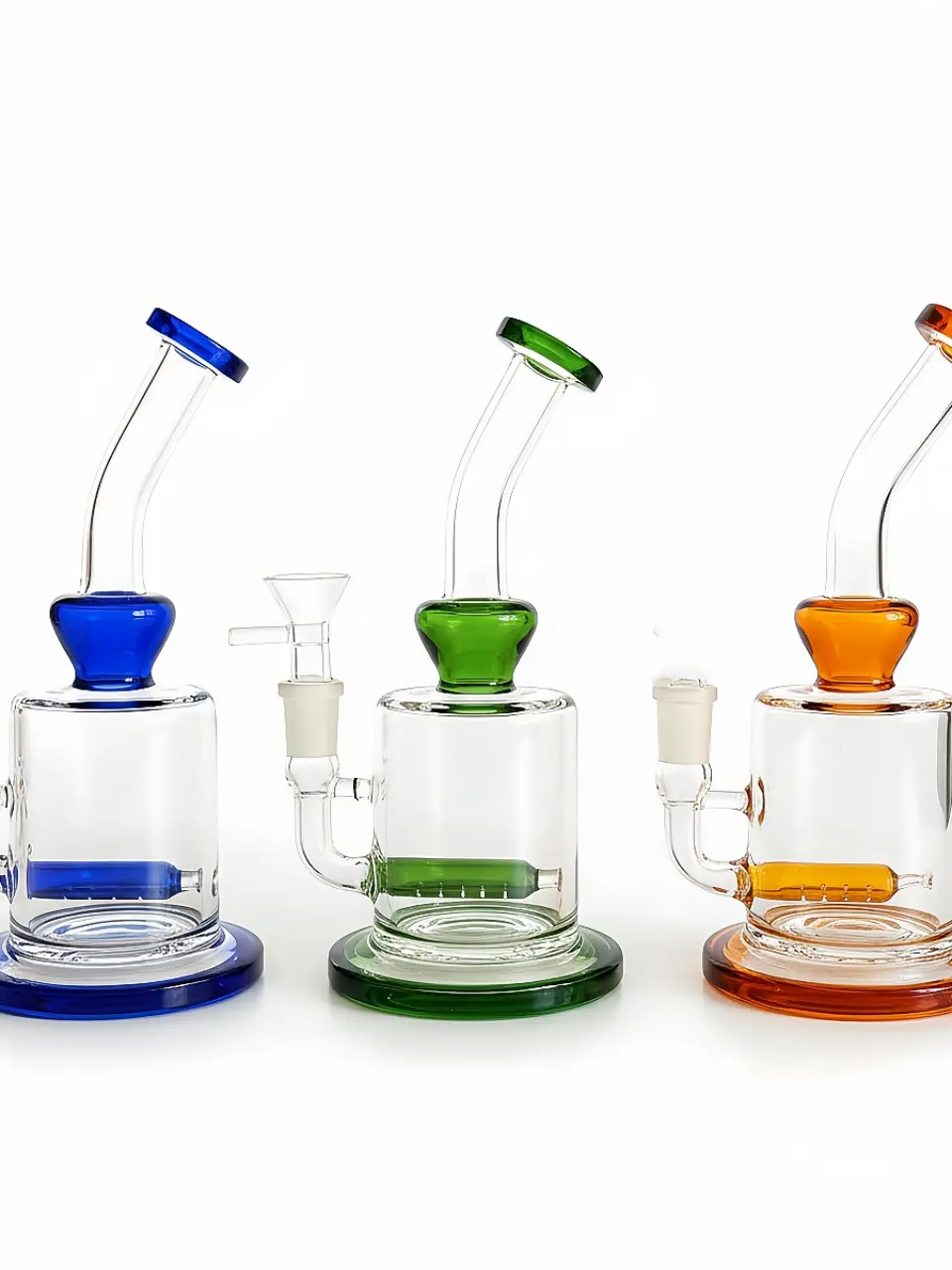 8 Inch Minimal Inline Perc Borosilicate Glass Bong - Image 4
