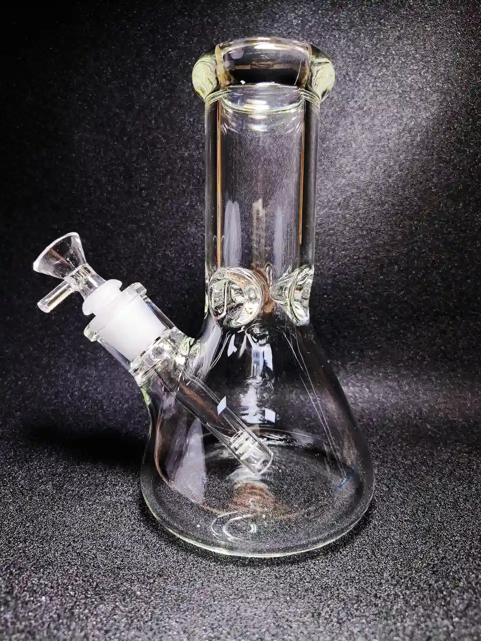 8 Inch 7mm Thick Clear Borosilicate Glass Beaker Bong - Image 2
