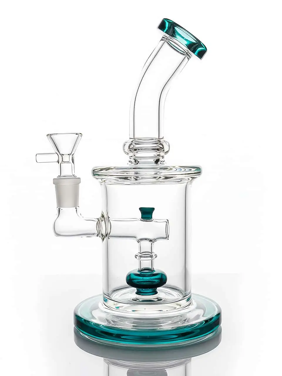 9 Inch Emerald Green Showerhead Perc Borosilicate Glass Bong