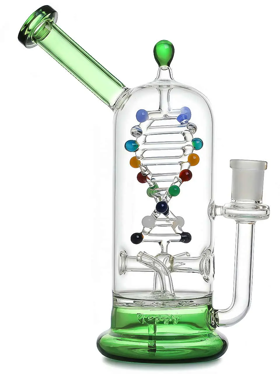 9 Inch Dual DNA Helix Spinner Perc Glass Bong