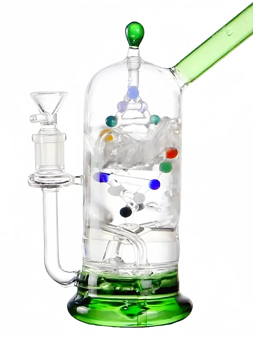 9 Inch Dual DNA Helix Spinner Perc Glass Bong - Image 2