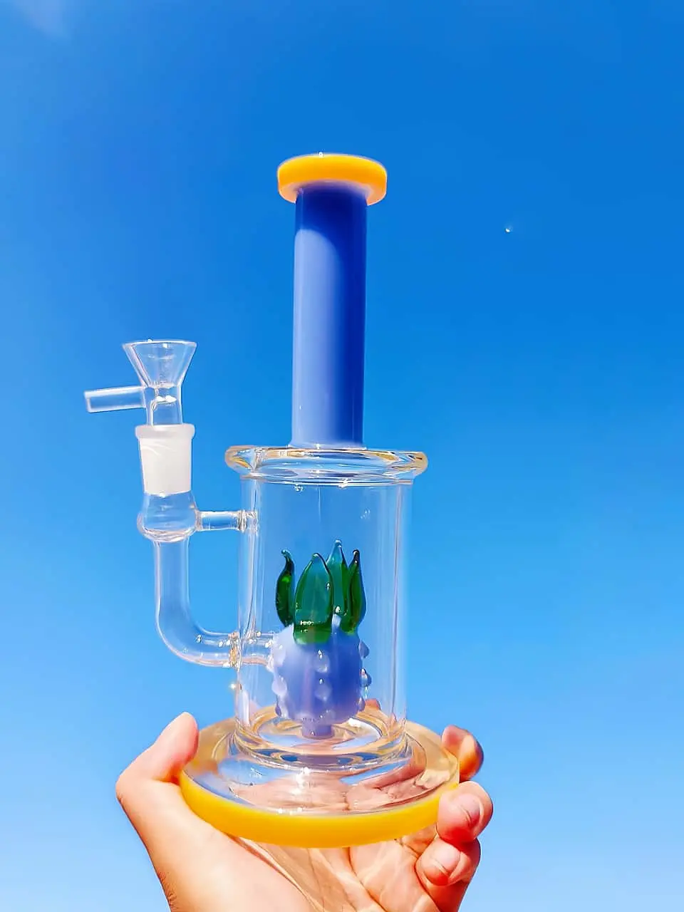9 Inch Tropical Pineapple Percolator Glass Bong - Image 2