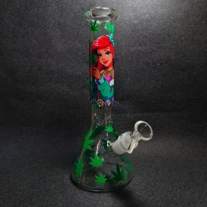10 Inch Ariel-Inspired Leaf Beaker Glass Bong