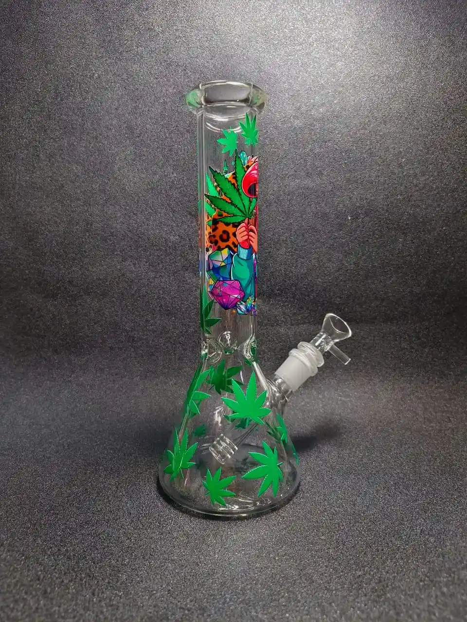 10 Inch Ariel-Inspired Leaf Beaker Glass Bong - Image 2