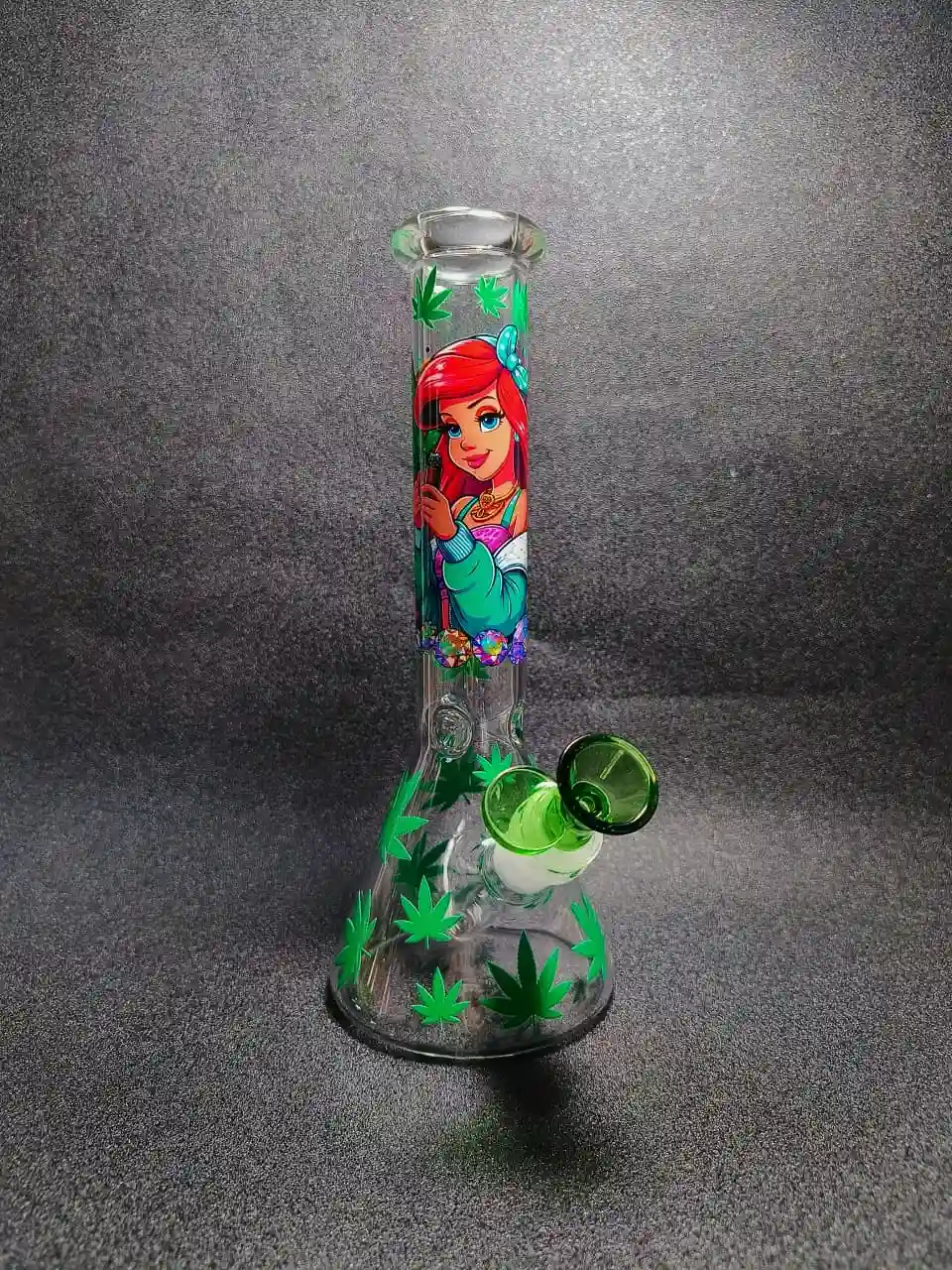 10 Inch Ariel-Inspired Leaf Beaker Glass Bong - Image 5