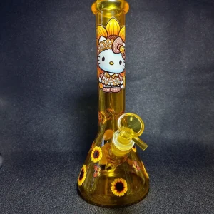 10-Inch Hello Kitty Sunflower Butterfly Fairy Beaker Bong