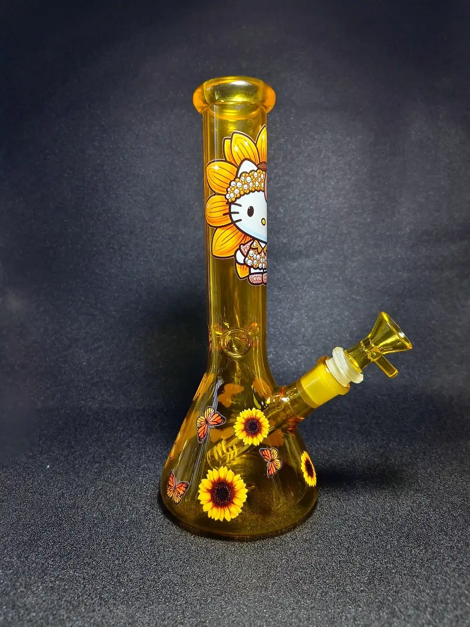 10-Inch Hello Kitty Sunflower Butterfly Fairy Beaker Bong - Image 2