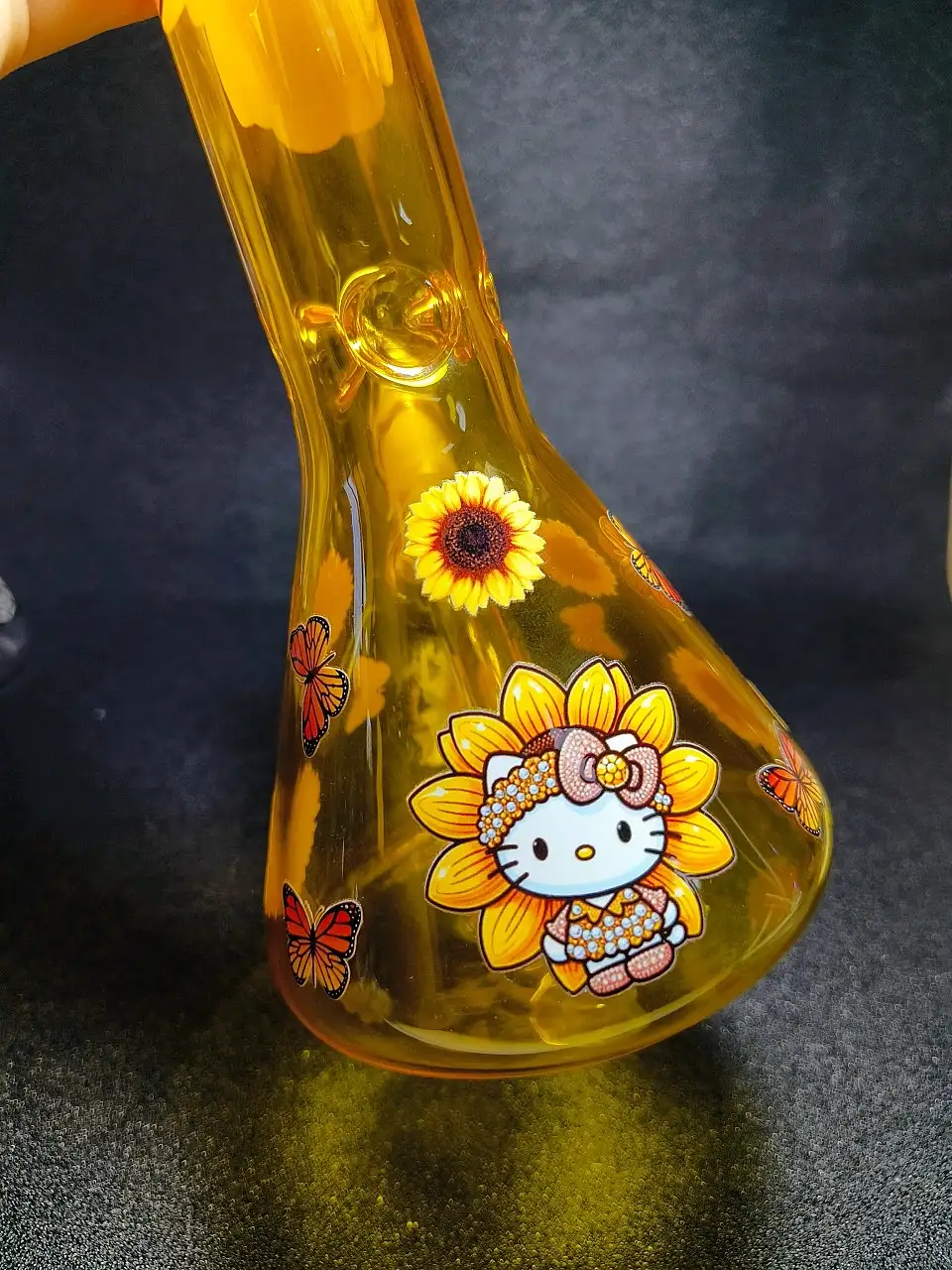10-Inch Hello Kitty Sunflower Butterfly Fairy Beaker Bong - Image 7