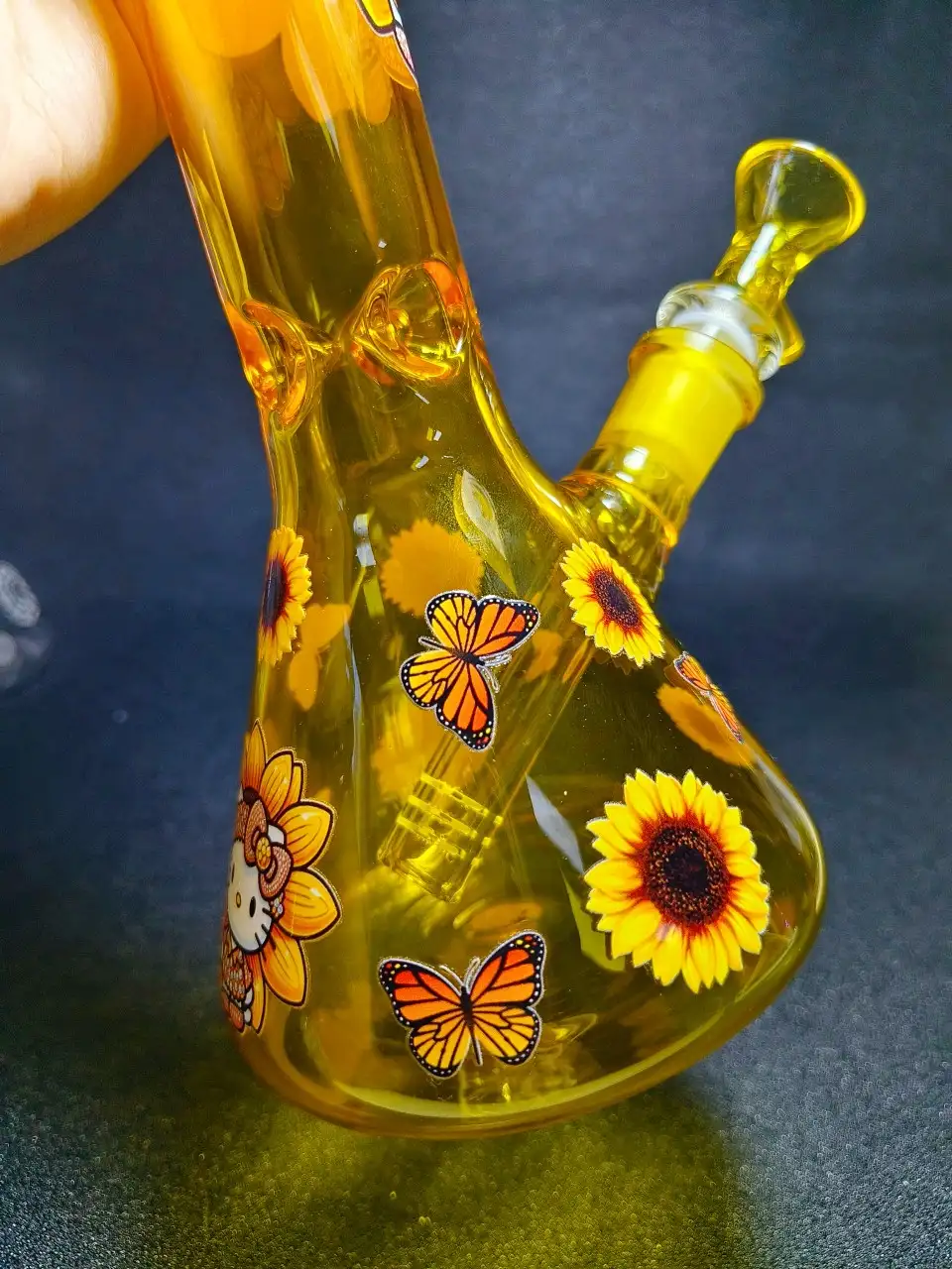 10-Inch Hello Kitty Sunflower Butterfly Fairy Beaker Bong - Image 6