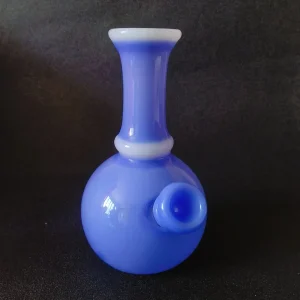 8-Inch Opaline Milky Blue Vase-Style Glass Bong