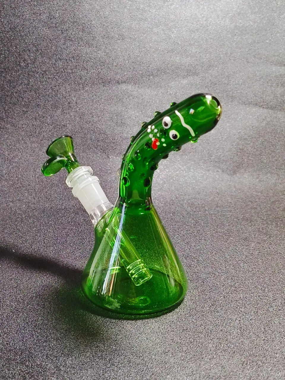 6 Inch Pickle Rick 3D Handcrafted Beaker Glass Bong