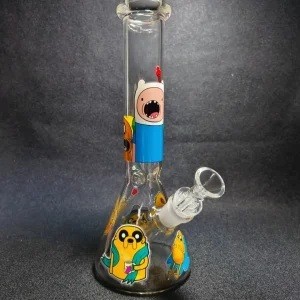 Smoke Meg 10-Inch Adventure Time Finn & Jake Cartoon Beaker Glass Bong