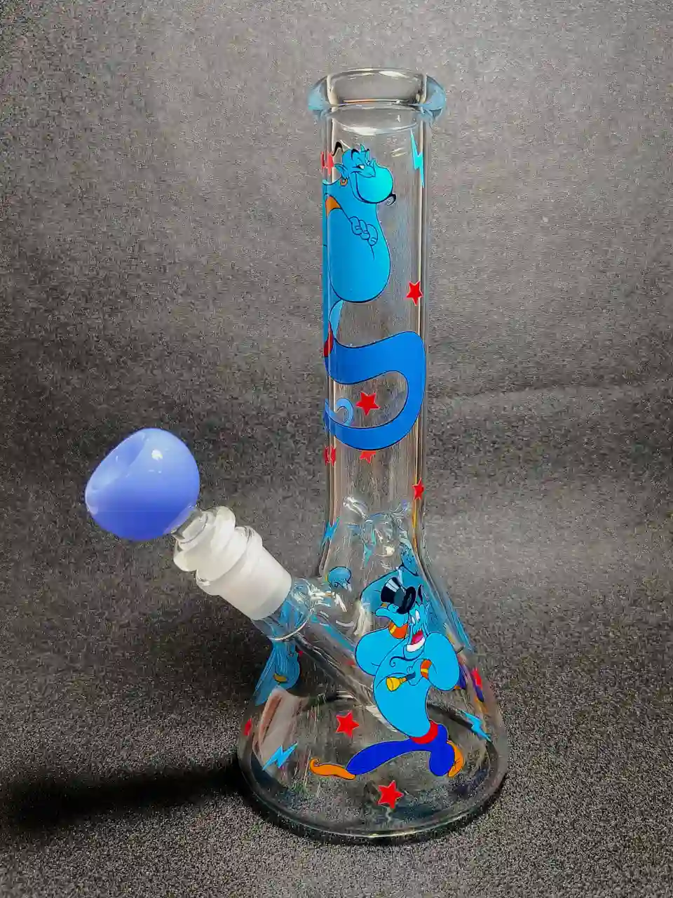 Disney Aladdin Genie Blue Magic 10 Inch Beaker Glass Bong - Image 4