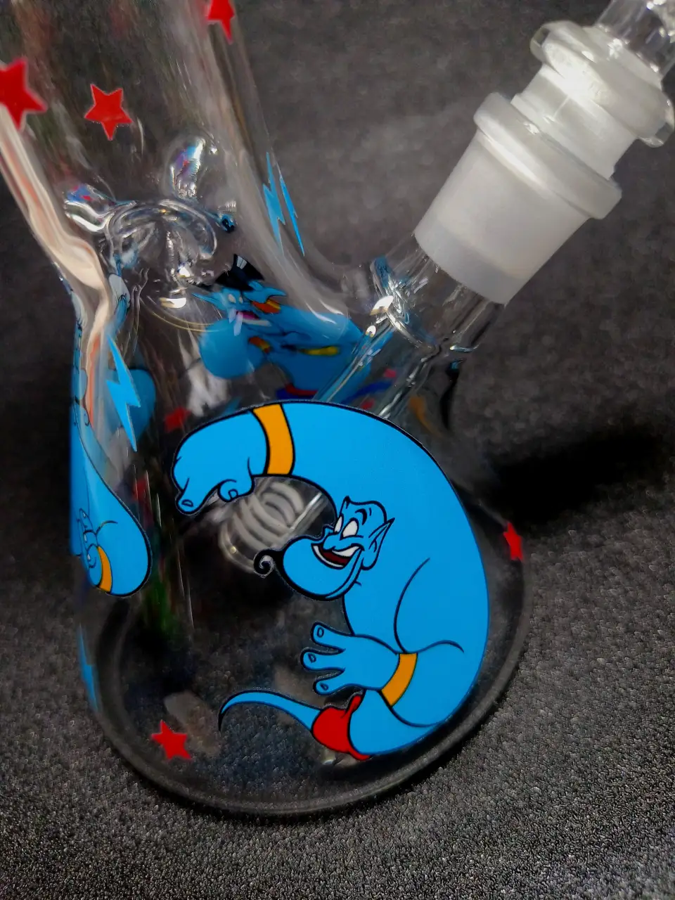 Disney Aladdin Genie Blue Magic 10 Inch Beaker Glass Bong - Image 9