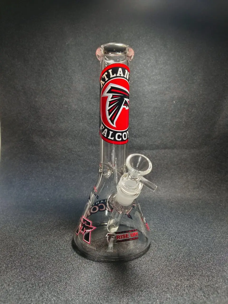 10 Inch Atlanta Falcons NFL Beaker Bong with Ice Pinches