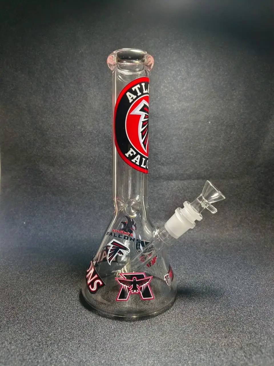 10 Inch Atlanta Falcons NFL Beaker Bong with Ice Pinches - Image 2
