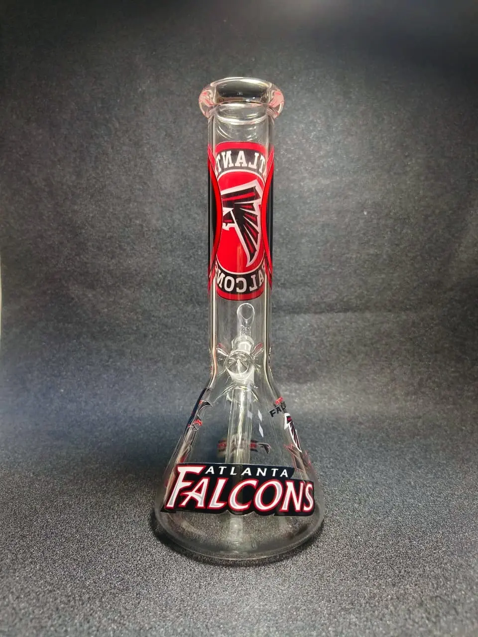 10 Inch Atlanta Falcons NFL Beaker Bong with Ice Pinches - Image 3