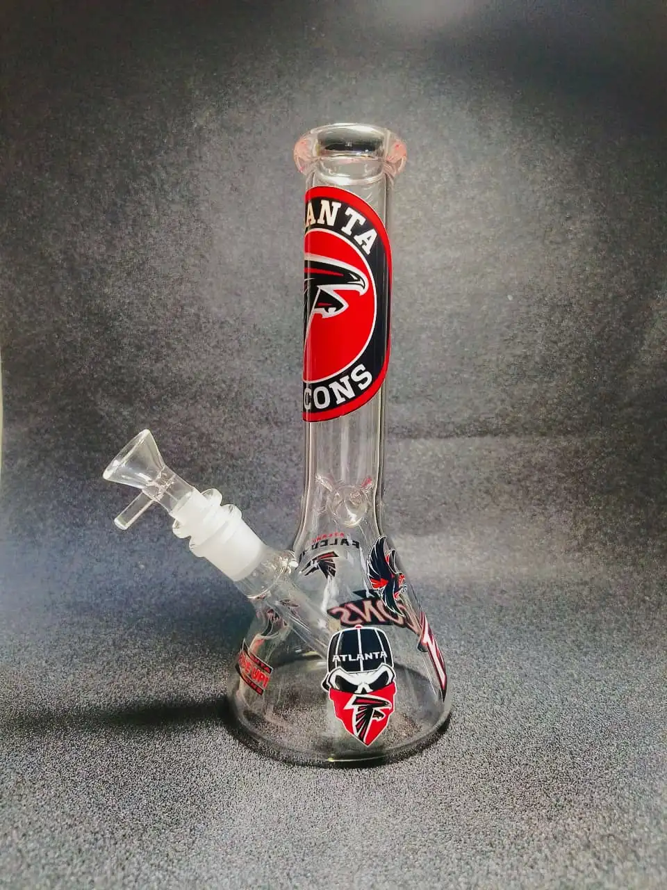 10 Inch Atlanta Falcons NFL Beaker Bong with Ice Pinches - Image 4