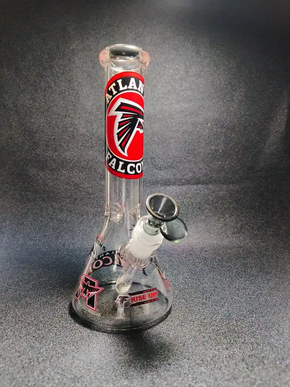 10 Inch Atlanta Falcons NFL Beaker Bong with Ice Pinches - Image 5