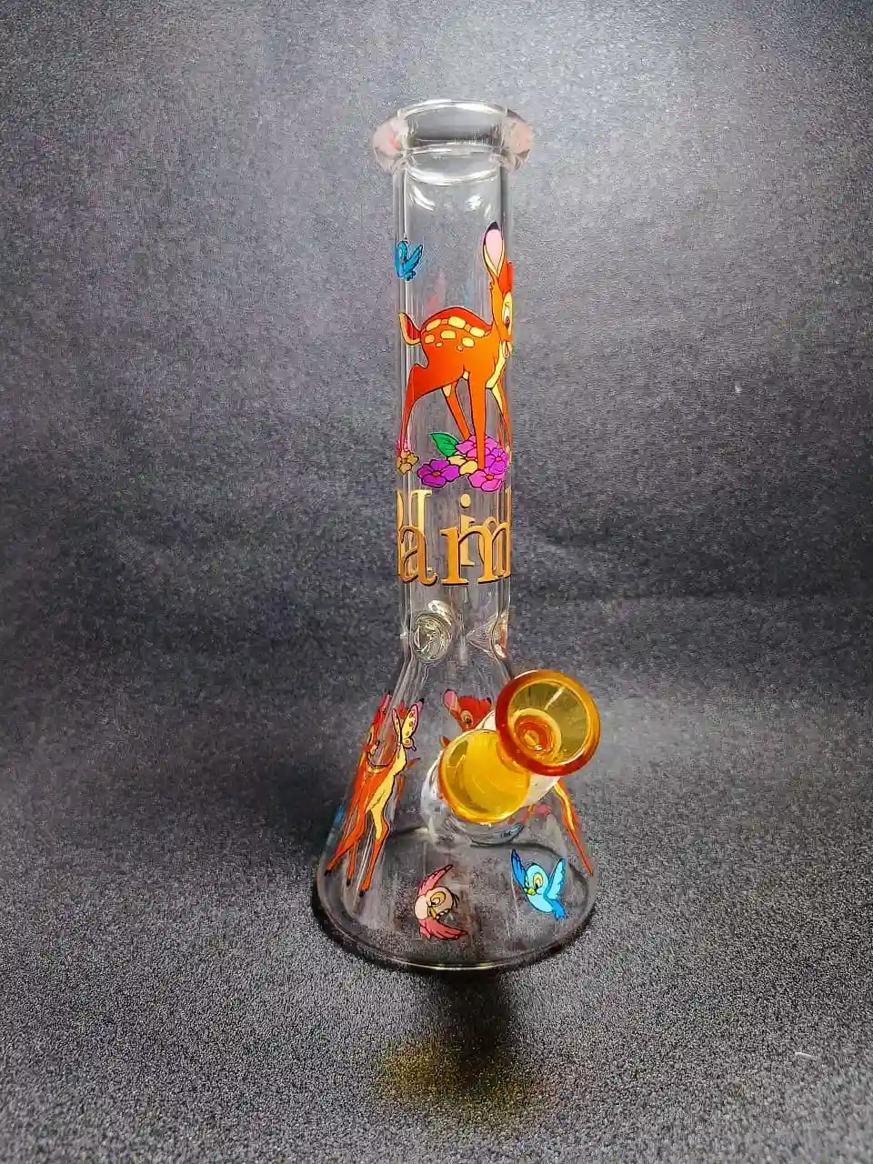 10 Inch Bambi Forest Friends Beaker Bong with Ice Pinches
