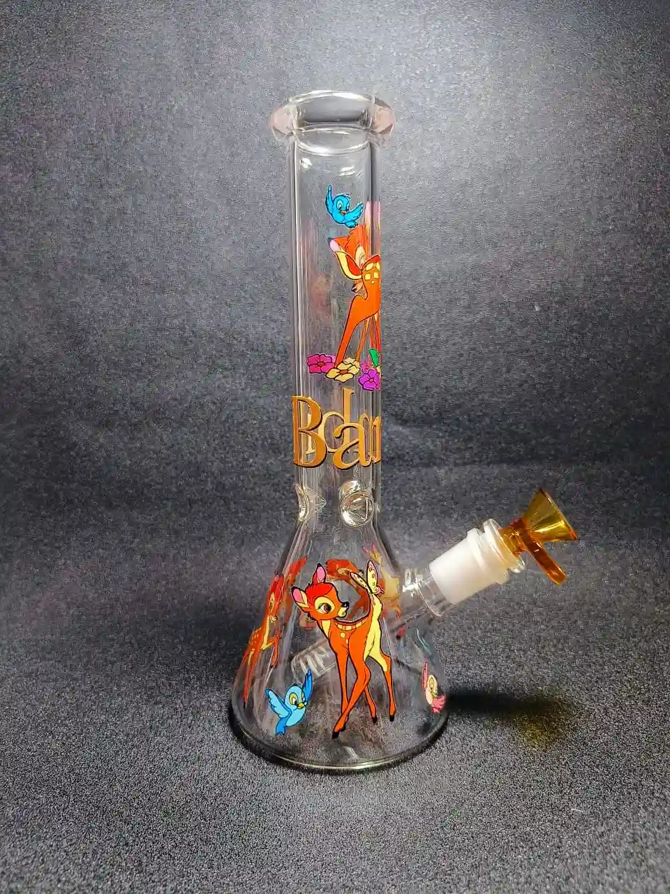 10 Inch Bambi Forest Friends Beaker Bong with Ice Pinches - Image 2