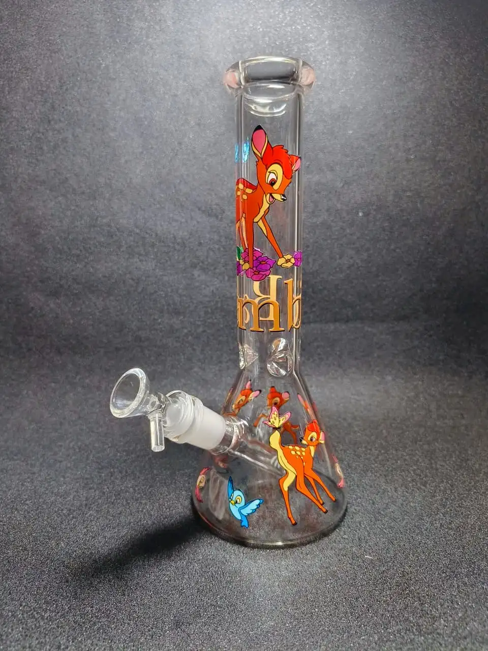 10 Inch Bambi Forest Friends Beaker Bong with Ice Pinches - Image 5
