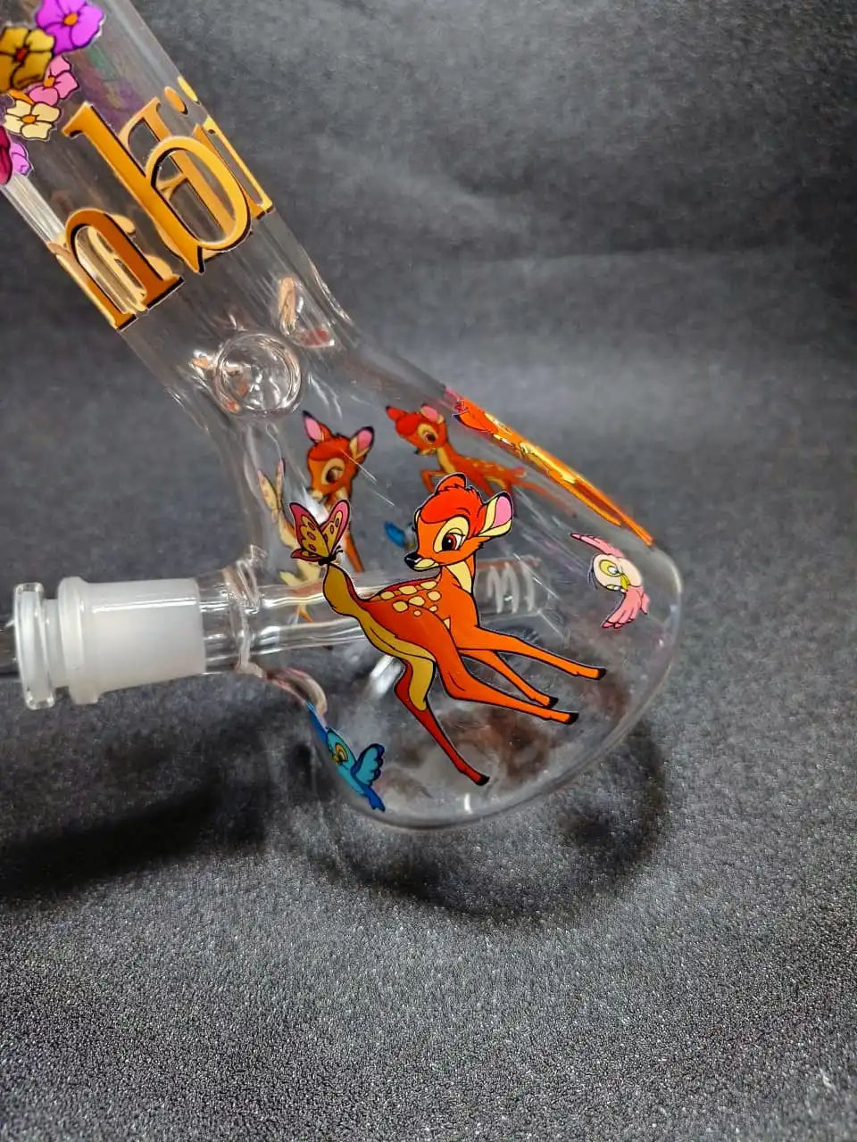 10 Inch Bambi Forest Friends Beaker Bong with Ice Pinches - Image 8