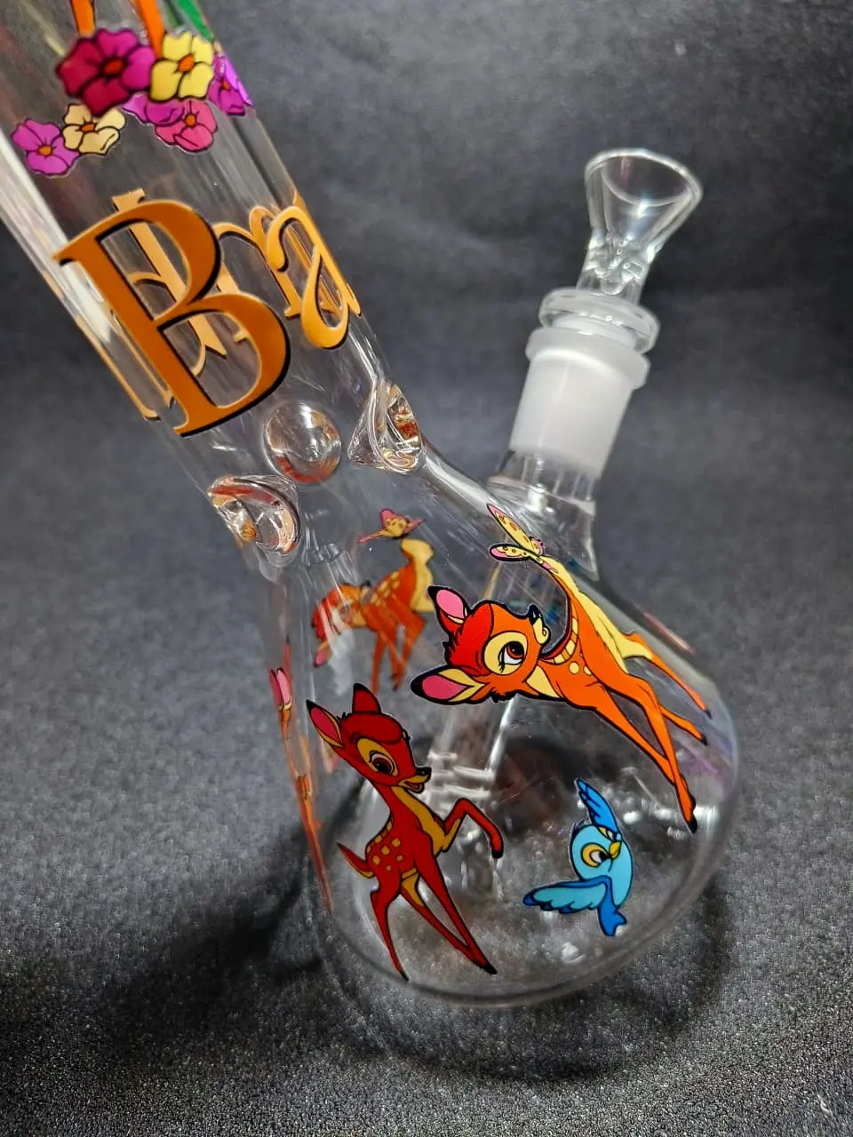 10 Inch Bambi Forest Friends Beaker Bong with Ice Pinches - Image 7