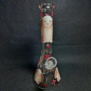 Jellycat Bashful Bunny Strawberry Pink Bow 10-Inch Beaker Glass Bong