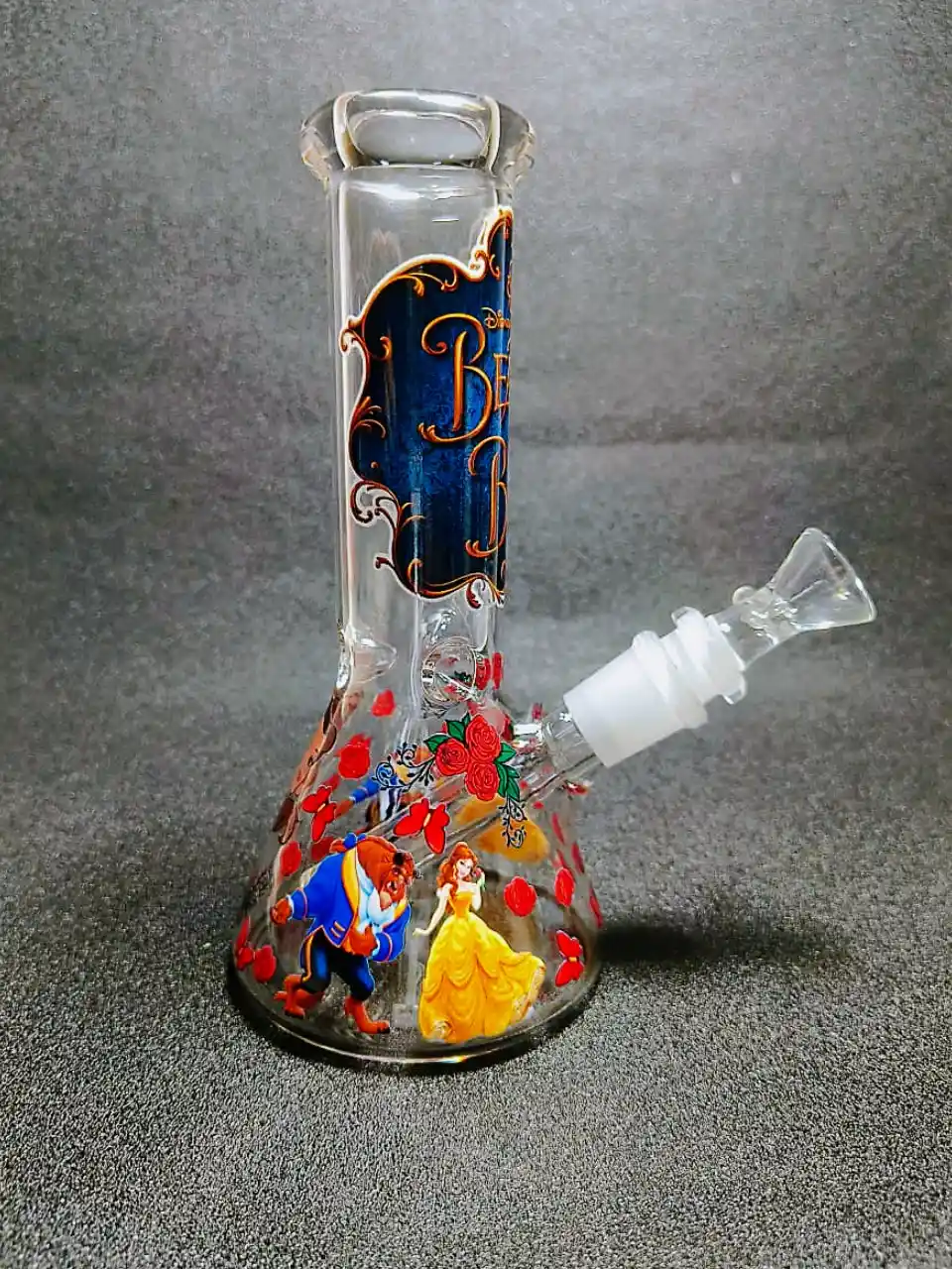 Beauty and the Beast Belle Rose 8 Inch Beaker Glass Bong - Image 2
