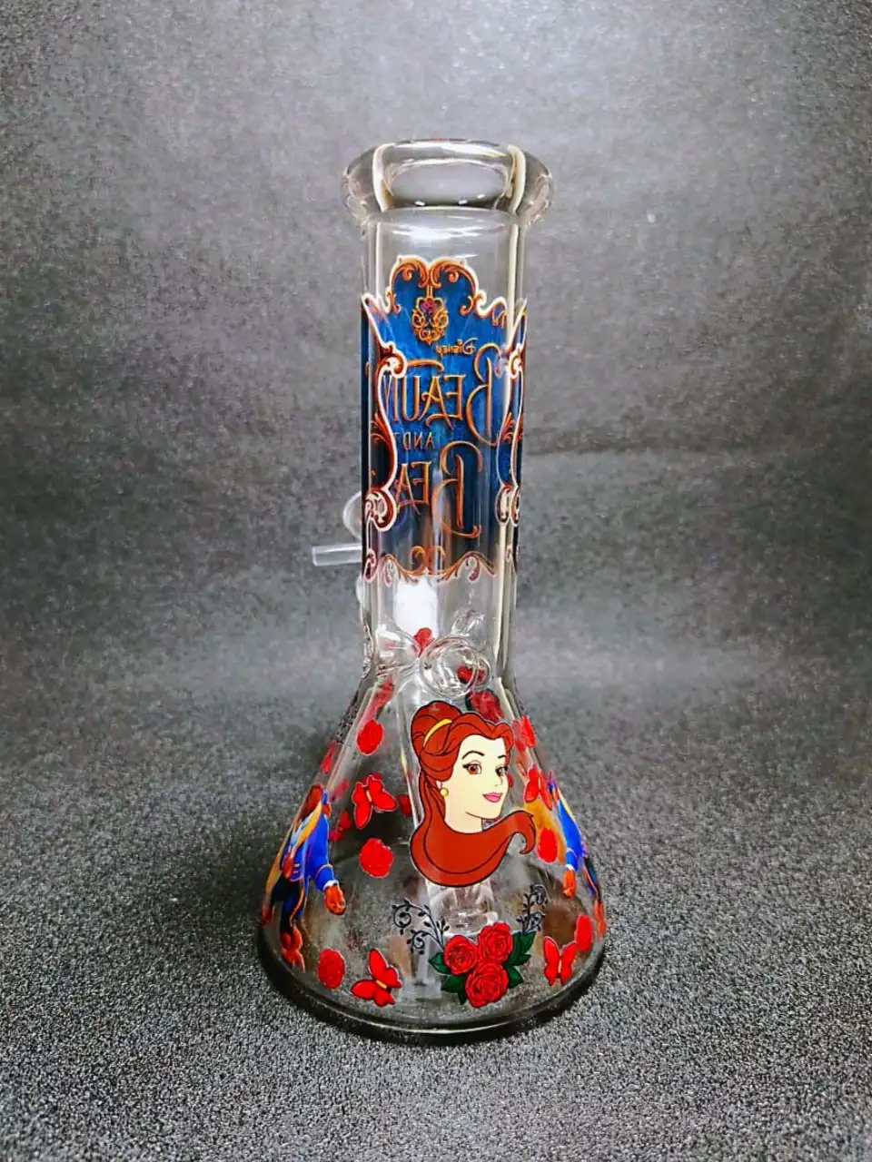 Beauty and the Beast Belle Rose 8 Inch Beaker Glass Bong - Image 3