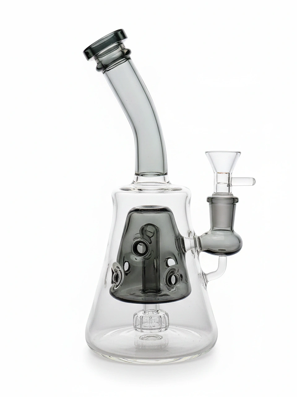8 Inch Pyramid Borosilicate Glass Bong with Matrix and Swiss Percs