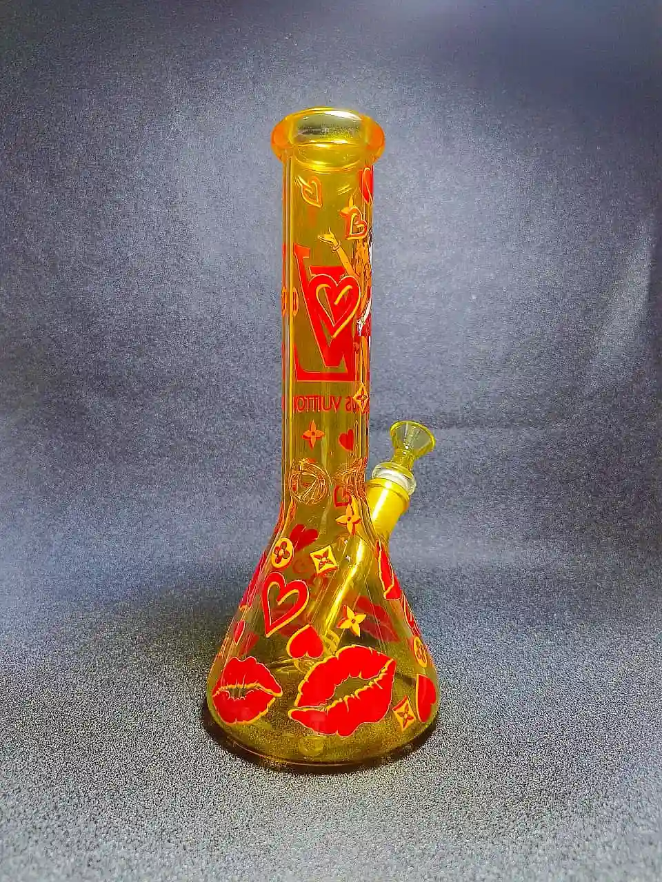 Betty Boop Honey Beaker Glass Bong with LV-Inspired Monogram - Image 2