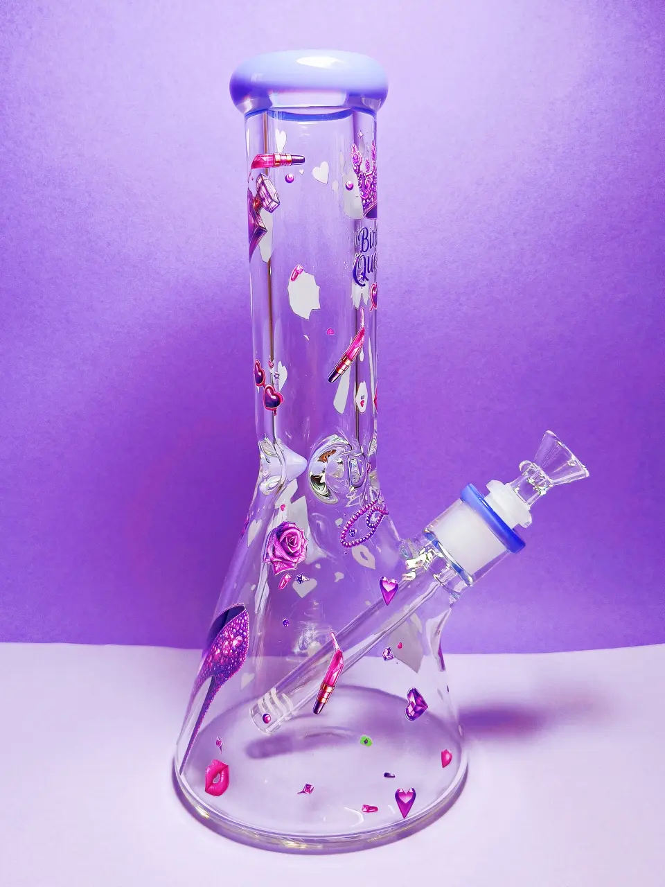 12 Inch Birthday Queen Purple 9mm Borosilicate Glass Beaker Bong - Image 2