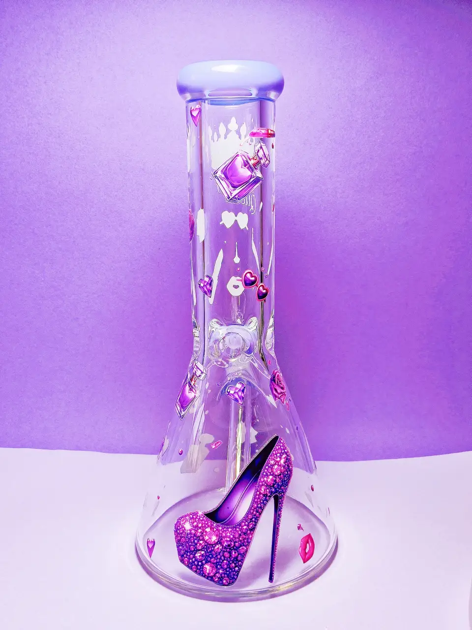 12 Inch Birthday Queen Purple 9mm Borosilicate Glass Beaker Bong - Image 3