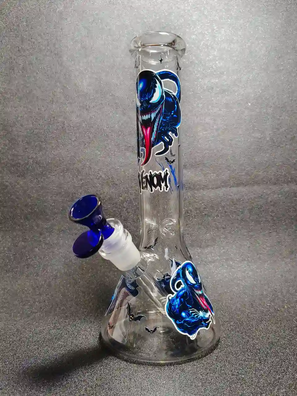 10-Inch Venom Face Beaker Glass Bong with Ice Pinches - Image 7