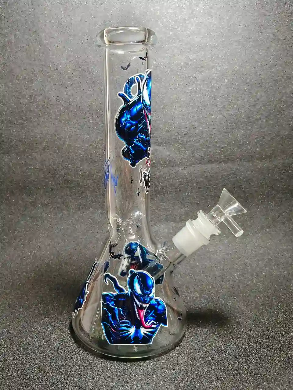 10-Inch Venom Face Beaker Glass Bong with Ice Pinches - Image 2