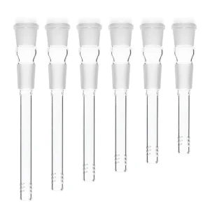 Clear Glass Diffuser Downstem, 18mm to 18mm, Multiple Lengths