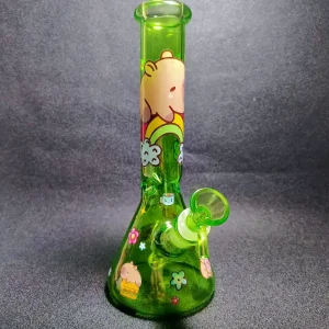 10-Inch Capybara Chill Vibes Green Beaker Glass Bong