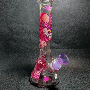 10-Inch Cheshire Cat Wonderland Beaker Glass Bong